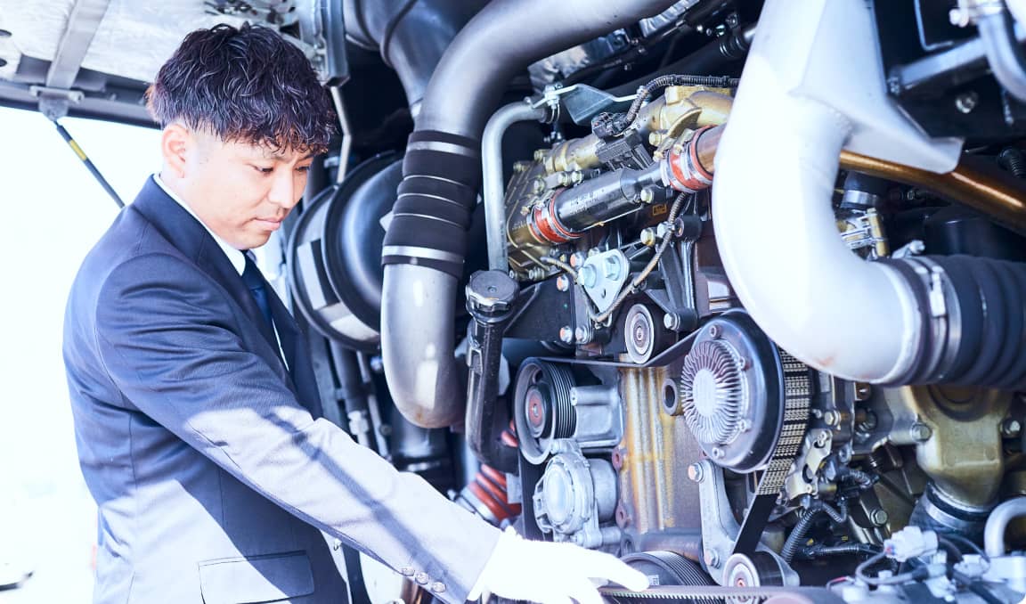 1日の仕事の流れの例 ・Driver's on day
